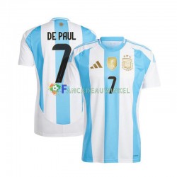 Argentinië Wedstrijdshirt met Korting De Paul 7 Copa America Thuis Heren 2024 Korte Mouw