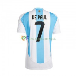 Argentinië Wedstrijdshirt met Korting De Paul 7 Copa America Thuis Heren 2024 Korte Mouw