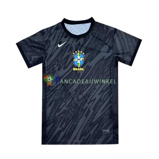 Brazilië Wedstrijdshirt met Korting Copa America Keepersshirt Uit Heren 2024 Korte Mouw