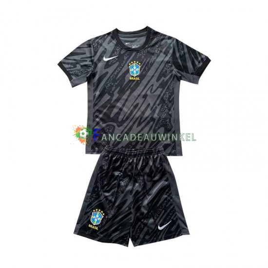 Brazilië Wedstrijdshirt met Korting Copa America Keepersshirt Uit Kind 2024 Korte Mouw