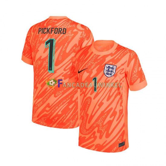 Engeland Wedstrijdshirt met Korting Pickford 1 Keepersshirt Thuis Heren EK 2024 Korte Mouw