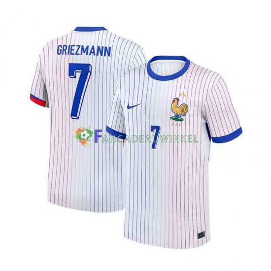 Frankrijk Wedstrijdshirt met Korting Antoine Griezmann 7 Uit Heren EK 2024 Korte Mouw