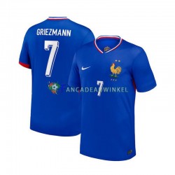 Frankrijk Wedstrijdshirt met Korting Antoine Griezmann 7 Thuis Heren EK 2024 Korte Mouw