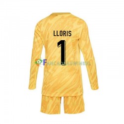 Frankrijk Wedstrijdshirt met Korting Hugo Lloris 1 Keepersshirt Thuis Kind EK 2024 Lange Mouw