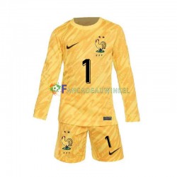 Frankrijk Wedstrijdshirt met Korting Hugo Lloris 1 Keepersshirt Thuis Kind EK 2024 Lange Mouw
