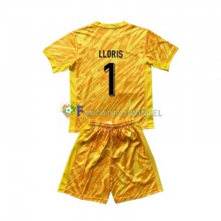 Frankrijk Wedstrijdshirt met Korting Hugo Lloris 1 Keepersshirt Thuis Kind EK 2024 Korte Mouw