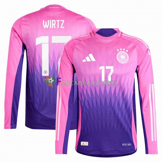 Duitsland Wedstrijdshirt met Korting Florian Wirtz 17 Uit Heren EK 2024 Lange Mouw