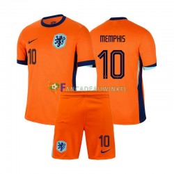Nederland Wedstrijdshirt met Korting Memphis Depay 10 Thuis Kind EK 2024 Korte Mouw