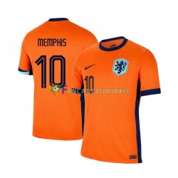 Nederland Wedstrijdshirt met Korting Memphis Depay 10 Thuis Heren EK 2024 Korte Mouw