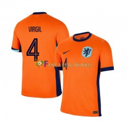 Nederland Wedstrijdshirt met Korting Virgil van Dijk 4 Thuis Heren EK 2024 Korte Mouw
