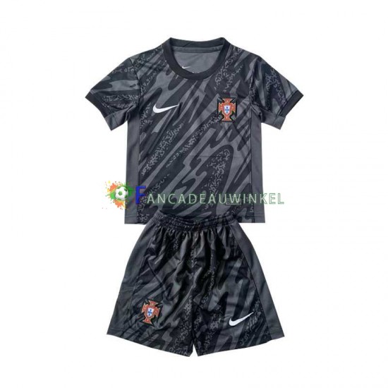 Portugal Wedstrijdshirt met Korting Keepersshirt Uit Kind EK 2024 Korte Mouw