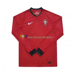 Portugal Wedstrijdshirt met Korting Thuis Heren EK 2024 Lange Mouw