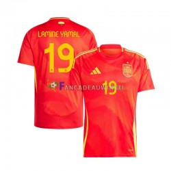Spanje Wedstrijdshirt met Korting Lamine Yamal 19 Thuis Heren EK 2024 Korte Mouw