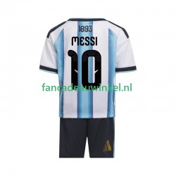 Argentinië Wedstrijdshirt met Korting Lionel Messi 10 Thuis Kind WK 2026 Korte Mouw