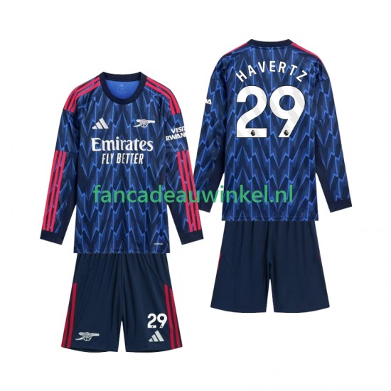 Arsenal Wedstrijdshirt met Korting Havertz 29 Uit Kind 2025-26 Lange Mouw