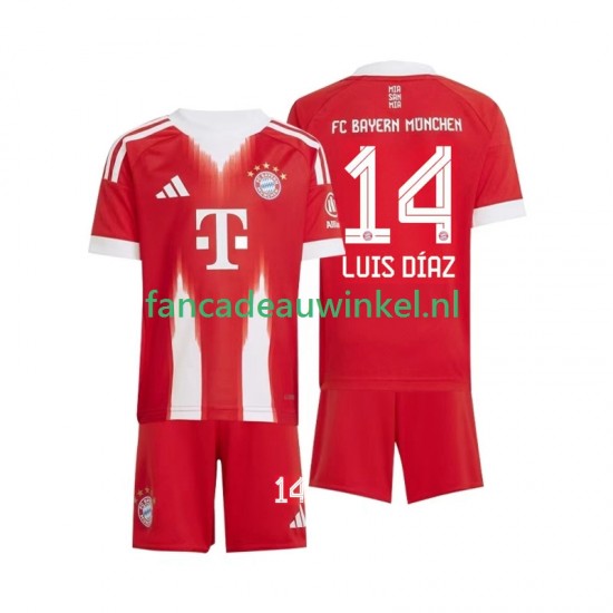 FC Bayern München Wedstrijdshirt met Korting Luis Diaz 14 Thuis Kind 2025-26 Korte Mouw