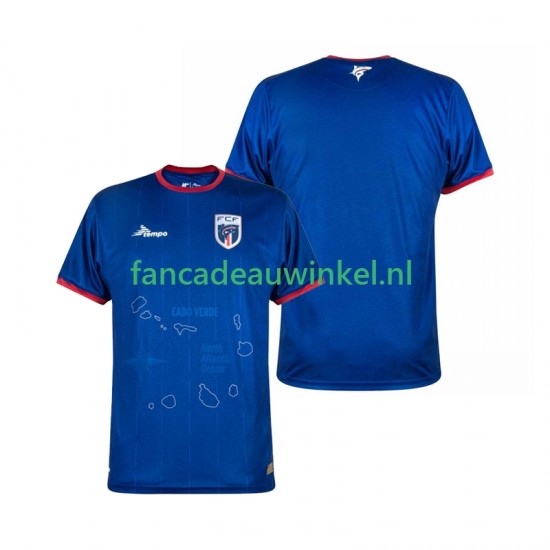 Wedstrijdshirt met Korting Cape Verde Thuis Heren 2024-25 Korte Mouw