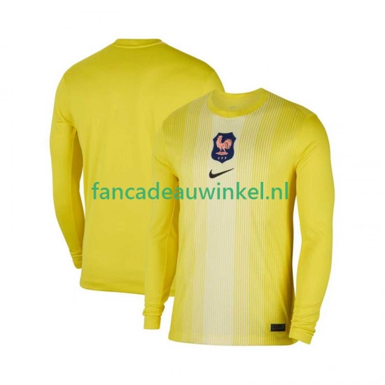 Frankrijk Wedstrijdshirt met Korting Keepersshirt Thuis Heren 2025 Lange Mouw