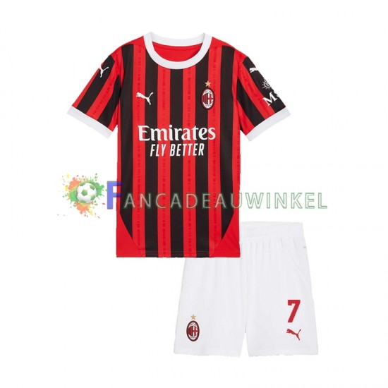 AC Milan Wedstrijdshirt met Korting Alvaro Morata 7 Thuis Kind 2024-25 Korte Mouw