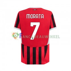AC Milan Wedstrijdshirt met Korting Alvaro Morata 7 Thuis Heren 2024-25 Korte Mouw