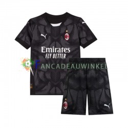 AC Milan Wedstrijdshirt met Korting Keepersshirt Thuis Zwart Kind 2024-25 Korte Mouw