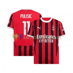 AC Milan Wedstrijdshirt met Korting UCL Font PULISIC 11 Thuis Heren 2024-25 Korte Mouw