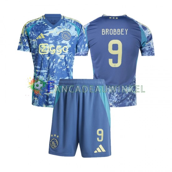 AFC Ajax Wedstrijdshirt met Korting Brian Brobbey 9 Uit Kind 2024-25 Korte Mouw