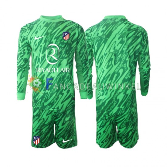 Atlético Madrid Wedstrijdshirt met Korting Keepersshirt Uit Kind 2024-25 Lange Mouw