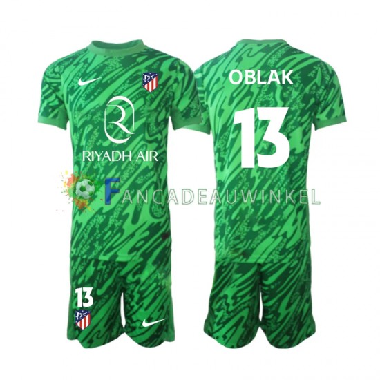 Atlético Madrid Wedstrijdshirt met Korting Jan Oblak 13 Keepersshirt Uit Kind 2024-25 Korte Mouw