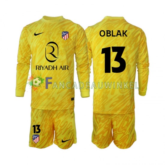 Atlético Madrid Wedstrijdshirt met Korting Jan Oblak 13 Keepersshirt 3rd Kind 2024-25 Lange Mouw