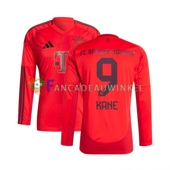 FC Bayern München Wedstrijdshirt met Korting Kane 9 Thuis Rood Heren 2024-25 Lange Mouw