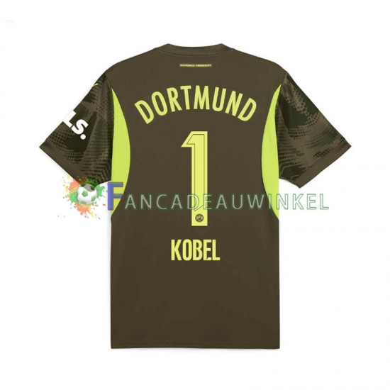 Borussia Dortmund Wedstrijdshirt met Korting Gregor Kobel 1 Keepersshirt Uit Heren 2024-25 Korte Mouw