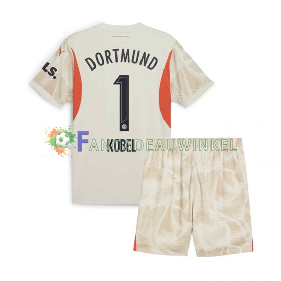 Borussia Dortmund Wedstrijdshirt met Korting Gregor Kobel 1 Keepersshirt Thuis Kind 2024-25 Korte Mouw