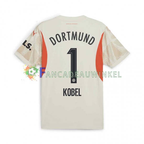 Borussia Dortmund Wedstrijdshirt met Korting Gregor Kobel 1 Keepersshirt Thuis Heren 2024-25 Korte Mouw