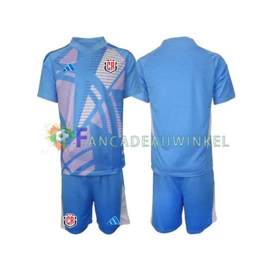 Costa Rica Wedstrijdshirt met Korting Keepersshirt Thuis Blauw Kind 2024 Korte Mouw