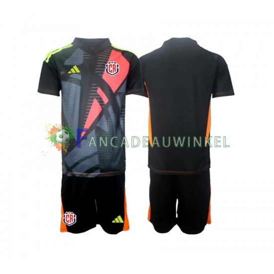 Costa Rica Wedstrijdshirt met Korting Keepersshirt 3rd Zwart Kind 2024 Korte Mouw