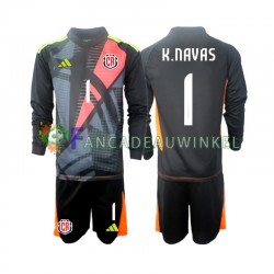 Costa Rica Wedstrijdshirt met Korting Keylor Navas 1 Keepersshirt 3rd Zwart Kind 2024 Lange Mouw