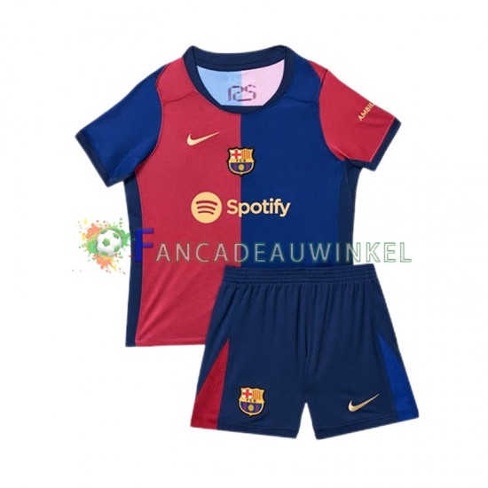 FC Barcelona Wedstrijdshirt met Korting Thuis Kind 2024-25 Korte Mouw