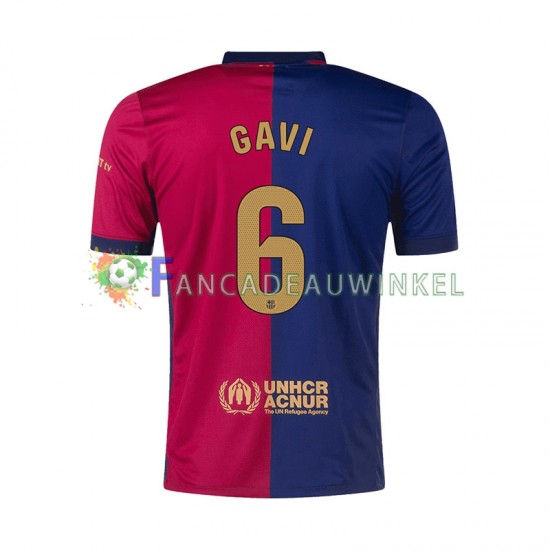 FC Barcelona Wedstrijdshirt met Korting GAVI 6 Thuis Heren 2024-25 Korte Mouw