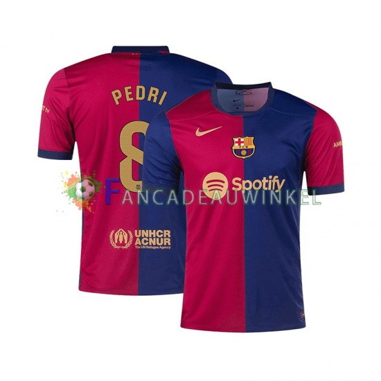 FC Barcelona Wedstrijdshirt met Korting PEDRI 8 Thuis Heren 2024-25 Korte Mouw