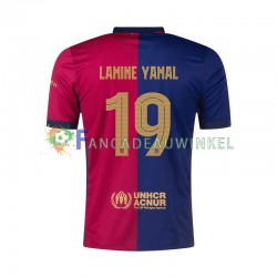 FC Barcelona Wedstrijdshirt met Korting UCL Font Lamine Yamal 19 Thuis Heren 2024-25 Korte Mouw