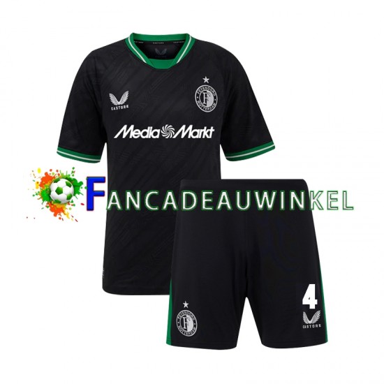 Feyenoord Rotterdam Wedstrijdshirt met Korting Lutsharel Geertruida 4 Uit Heren 2024-25 Korte Mouw