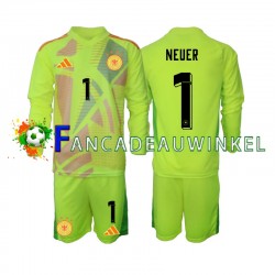 Duitsland Wedstrijdshirt met Korting Manuel Neuer 1 Keepersshirt Uit Kind EK 2024 Lange Mouw
