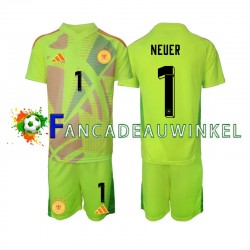 Duitsland Wedstrijdshirt met Korting Manuel Neuer 1 Keepersshirt Uit Kind EK 2024 Korte Mouw