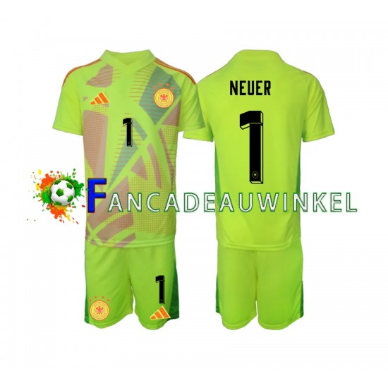 Duitsland Wedstrijdshirt met Korting Manuel Neuer 1 Keepersshirt Uit Kind EK 2024 Korte Mouw