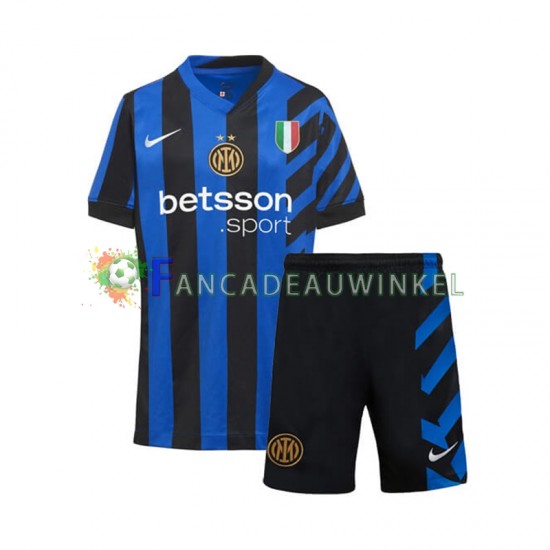 Inter Milan Wedstrijdshirt met Korting Thuis Kind 2024-25 Korte Mouw