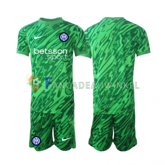 Inter Milan Wedstrijdshirt met Korting Keepersshirt Thuis Kind 2024-25 Korte Mouw