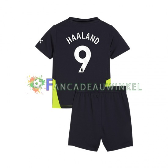 Manchester City Wedstrijdshirt met Korting Haaland 9 Uit Kind 2024-25 Korte Mouw