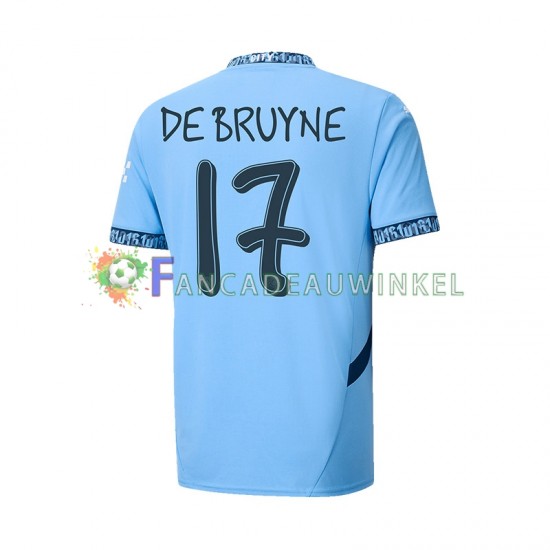 Manchester City Wedstrijdshirt met Korting UCL Font DE BRUYNE 17 Thuis Heren 2024-25 Korte Mouw