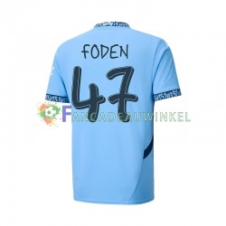 Manchester City Wedstrijdshirt met Korting UCL Font FODEN 47 Thuis Heren 2024-25 Korte Mouw